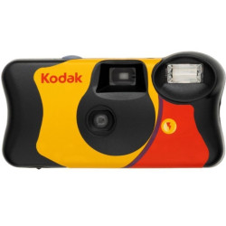 Cámara desechable kodak funsaver 39/ 39 exposiciones/ amarilla y roja