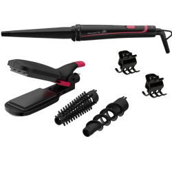 Rizador para el pelo rowenta multistyler cf422lf0/ negro y rosa