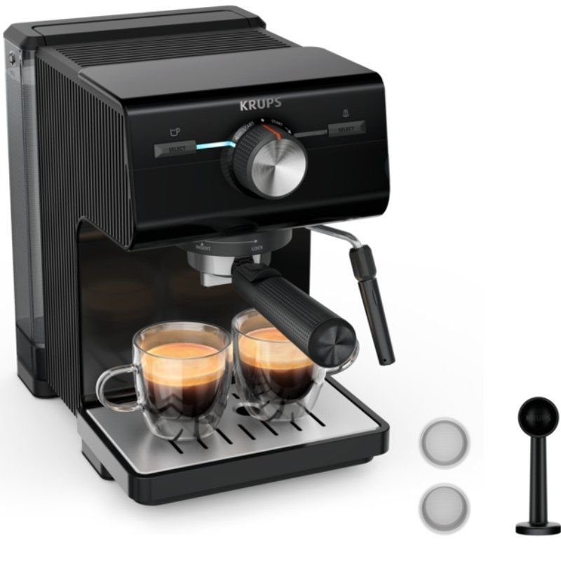 Cafetera expreso krups authentic xp381810/ 1140w/ 15 bares/ negra Cafetera expreso krups authentic xp381810/ 1140w/ 15 bares/ negra