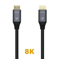 Cable hdmi 2.1 8k aisens a150-0428/ hdmi macho - hdmi macho/ 2m/ gris negro