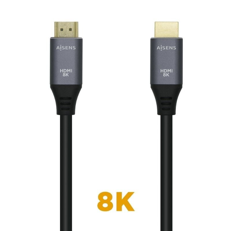 Cable hdmi 2.1 8k aisens a150-0428/ hdmi macho - hdmi macho/ 2m/ gris negro