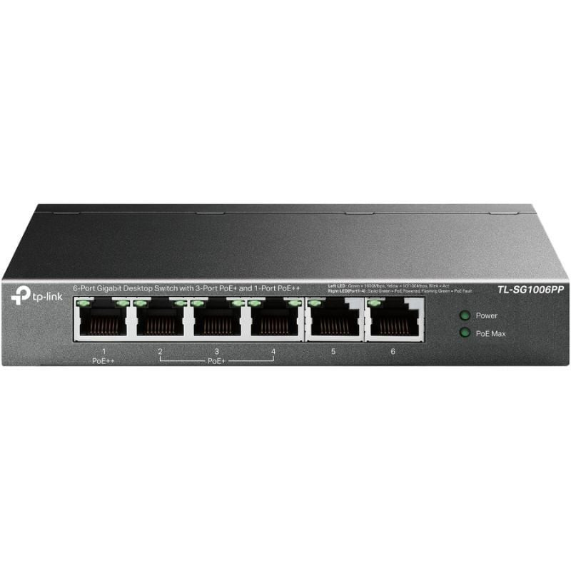 Switch tp-link tl-sg1006pp 6 puertos/ rj-45 10/100/1000/ poe++ Switch tp-link tl-sg1006pp 6 puertos/ rj-45 10/100/1000/ poe++