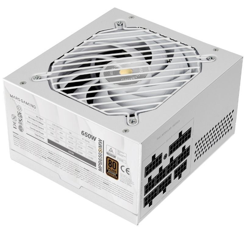 Fuente de alimentación mars gaming mpb650sim/ 650w/ ventilador 12cm/ 80 plus bronze