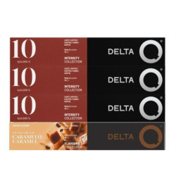 Cápsula delta combo qualidus + caramelo para cafeteras delta/ caja de 40