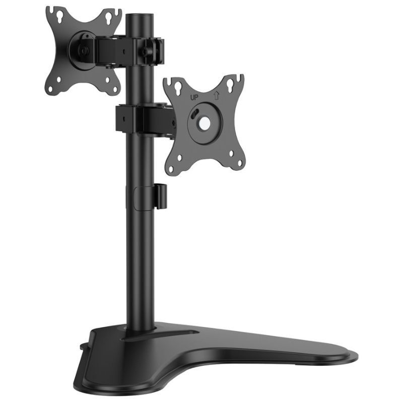 Soporte de mesa para 2 monitores aisens dt32tr-409/ giratorio/ inclinable/ hasta 8kg