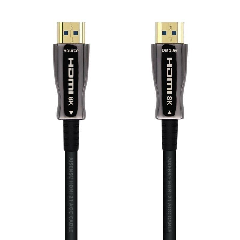 Cable hdmi 2.1 aoc 8k aisens a153-0524/ hdmi macho - hdmi macho/ 100m/ negro