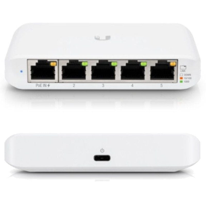 Switch gestionado ubiquiti usw-flex mini 5 puertos/ rj45 10/100/1000 poe