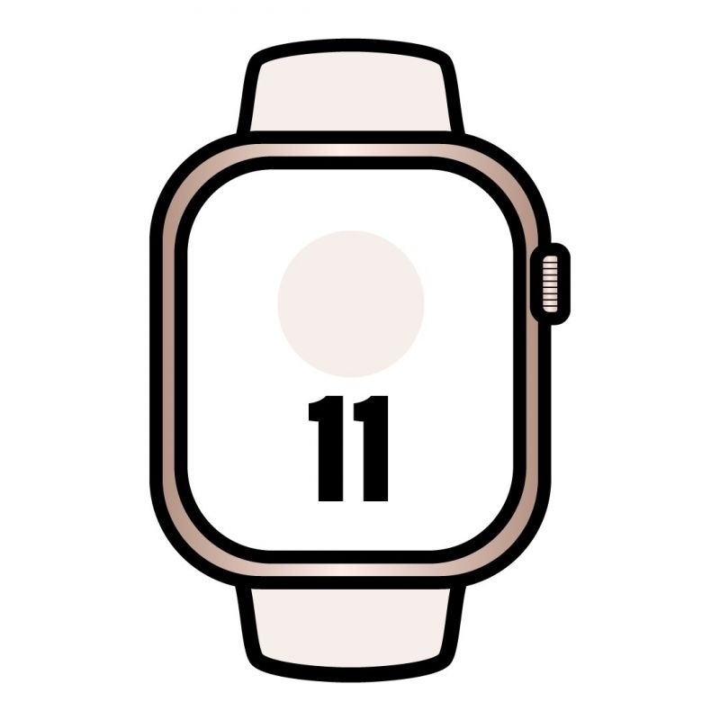 Apple watch series 11/ gps/ 46mm/ oro rosa/ correa rosa rubor (m/l)