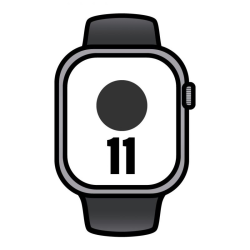 Apple watch series 11/ gps/ 42mm/ gris espacial/ correa negro (s/m)