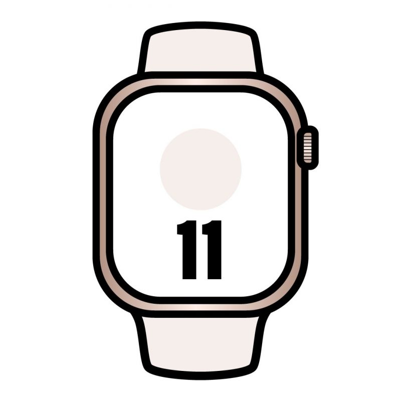 Apple watch series 11/ gps/ 42mm/ oro rosa/ correa rosa rubor (m/l)