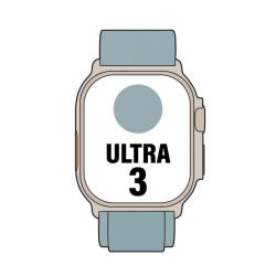 Apple watch ultra 3/ gps/ cellular/ 49mm/ caja de titanio natural/ correa loop alpine azul claro l