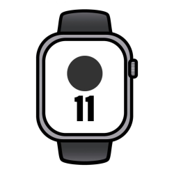 Apple watch series 11/ gps/ 46mm/ gris espacial/ correa negro (m/l)