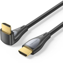 Cable hdmi 2.0 4k acodado vention alrbg/ hdmi macho - hdmi macho/ 1.5m/ negro