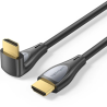 Cable hdmi 2.0 4k acodado vention alrbh/ hdmi macho - hdmi macho/ 2m/ negro