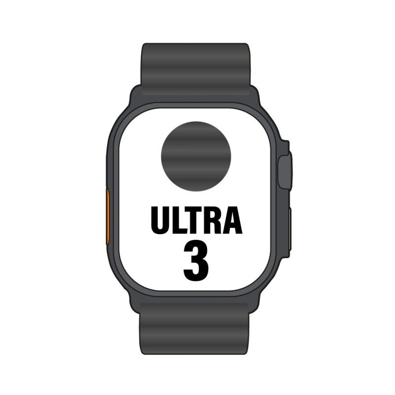 Apple watch ultra 3/ gps/ cellular/ 49mm/ caja titanio negro/ correa ocean negra