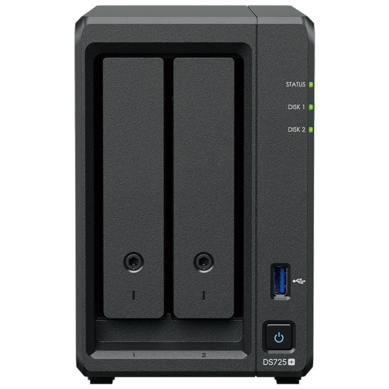 Nas synology diskstation ds725+/ 2 bahías 3.5'- 2.5'/ 8gb ddr4/ formato torre