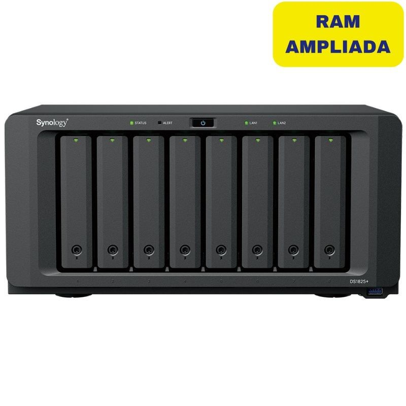 Nas synology diskstation ds1825+/ 8 bahías 3.5'- 2.5'/ 32gb ddr4/ formato torre