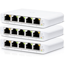 Switch gestionado ubiquiti usw-flex mini 5 puertos/ rj45 10/100/1000 poe/ pack 3 uds