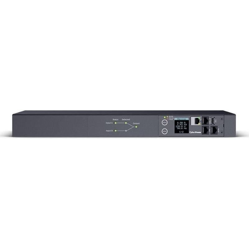 Unidad de distribución para alimentación cyberpower pdu44005/ 16a/ 8x iec c13 - 2x iec c19/ formato rack 1u