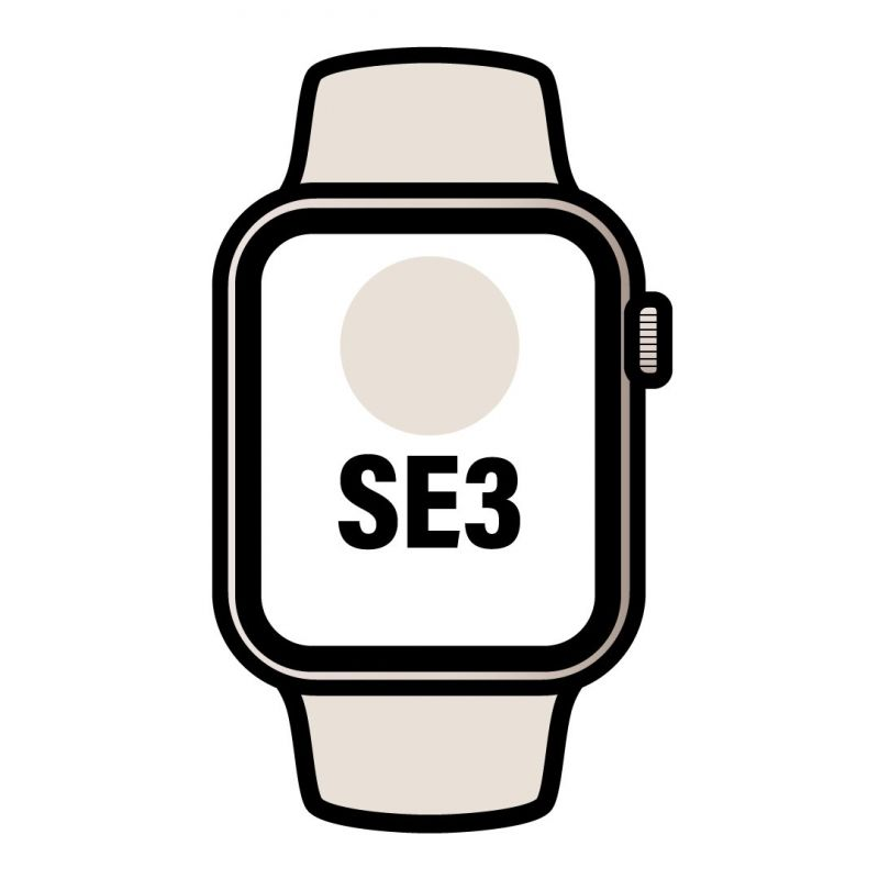 Apple watch se3/ gps/ 44mm/ caja de aluminio blanco estrella/ correa deportiva blanco estrella s/m