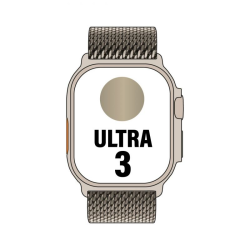 Apple watch ultra 3/ gps/ cellular/ 49mm/ caja de titanio natural/ correa milanese m
