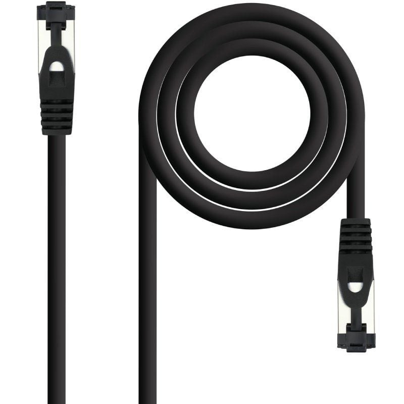 Cable de red rj45 sstp nanocable 10.20.2000-l25-bk cat.8.1/ 25cm/ negro
