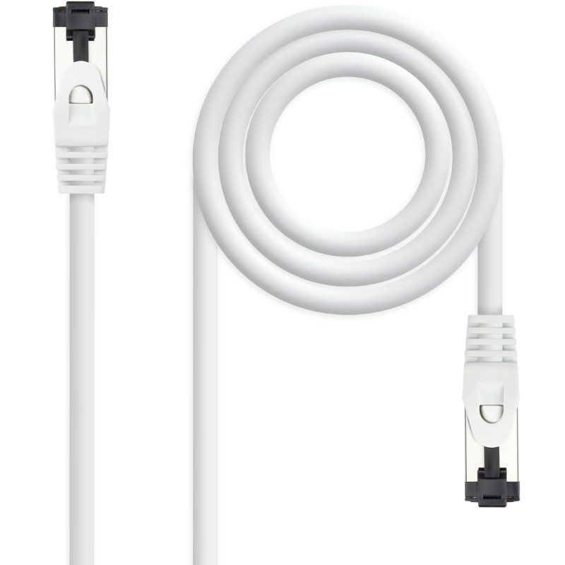 Cable de red rj45 sstp nanocable 10.20.2000-l30-w cat.8.1/ 30cm/ blanco