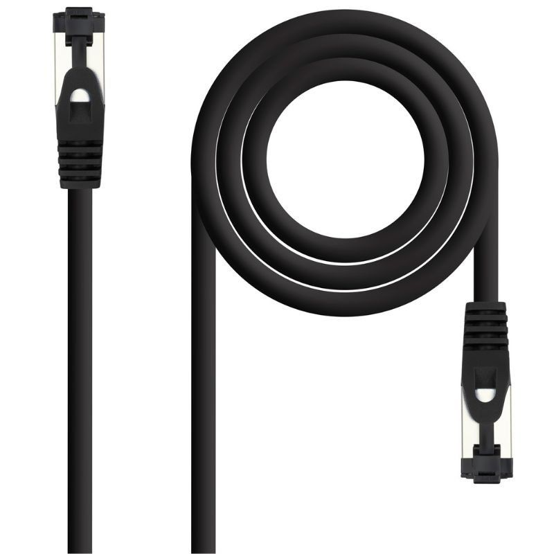 Cable de red rj45 sstp nanocable 10.20.2005-bk cat.8.1/ 5m/ negro