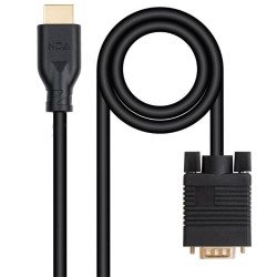 Cable conversor nanocable 10.15.4602/ vga macho - hdmi 8k macho/ 1.8m/ negro