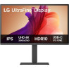 Monitor profesional lg 27u730a-b 27'/ 4k/ multimedia/ regulable en altura/ negro
