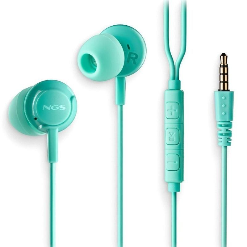 Auriculares intrauditivos ngs cross drift/ con micrófono/ jack 3.5/ verdes