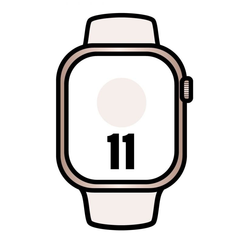 Apple watch series 11/ gps/ cellular/ 42mm/ oro rosa/ correa deportiva rosa rubor (s/m)