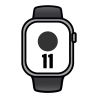 Apple watch series 11/ gps/ cellular/ 42mm/ gris espacial/ correa deportiva negra (s/m)