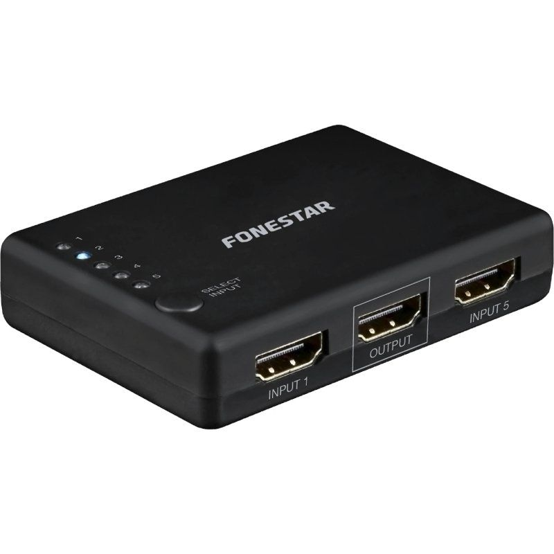 Conmutador hdmi fonestar fo-22sw51/ 5 entradas-1 salida