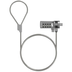 Cable de seguridad para portátiles aisens aslk-d40n01-sl/ 1.5m