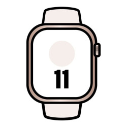 Apple watch series 11/ gps/ cellular/ 46mm/ oro rosa/ correa deportiva rosa rubor m/l
