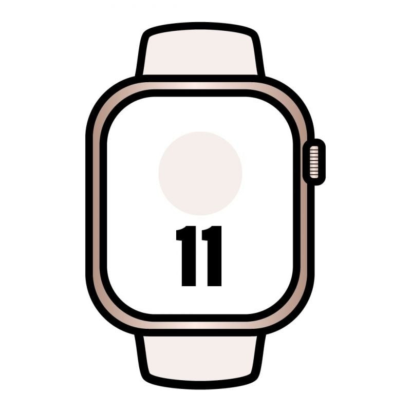 Apple watch series 11/ gps/ cellular/ 46mm/ oro rosa/ correa deportiva rosa rubor m/l