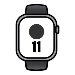 Apple watch series 11/ gps/ cellular/ 46mm/ aluminio gris espacial/ correa deportiva negra s/m