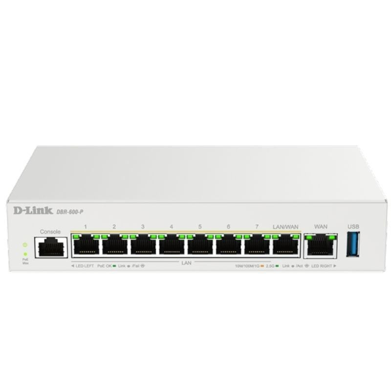 Router vpn/firewall/switch d-link dbr-600-p/e/ 9 puertos