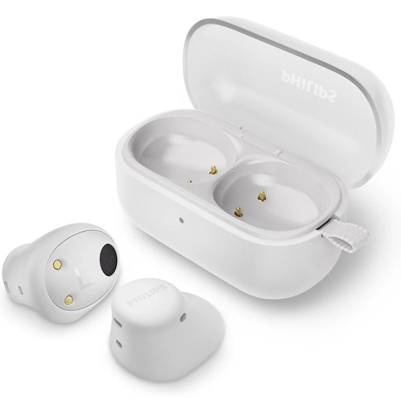 Auriculares bluetooth philips tat2149 con estuche de carga/ autonomía 6h/ blancos