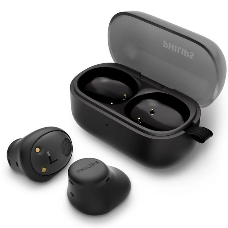 Auriculares bluetooth philips tat2149 con estuche de carga/ autonomía 6h/ negros