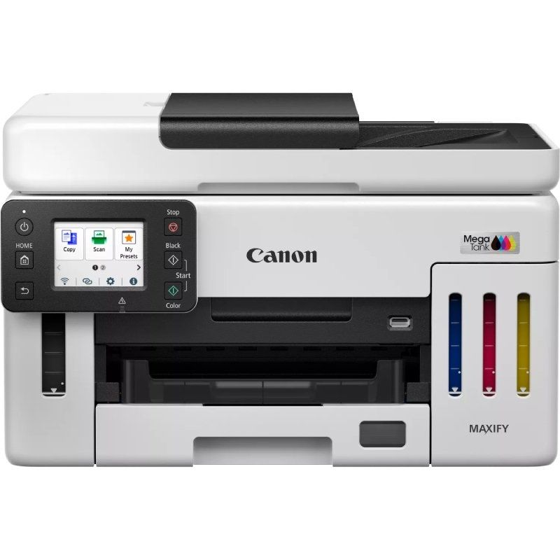 Multifunción recargable canon maxify gx6150 megatank wifi/ dúplex/ blanca