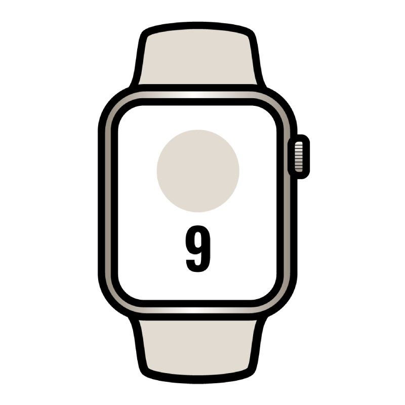 Apple watch series 9/ gps/ 45mm/ cellular/ caja de aluminio/ correa deportiva starlight s/m