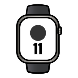 Apple watch series 11/ gps/ cellular/ 46mm/ titanio negro pizarra/ correa deportiva negra s/m
