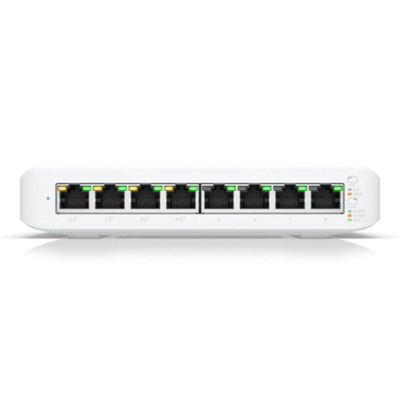 Switch ubiquiti usw-lite-8-poe/ 8 puertos/ rj45 10/100/1000 poe