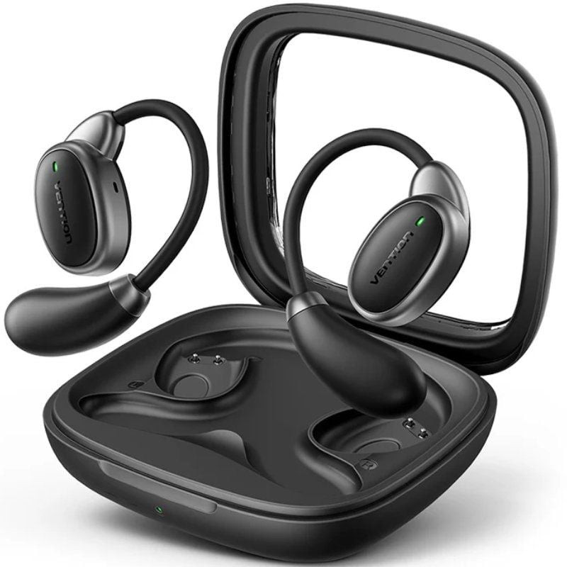 Auriculares deportivos bluetooth vention open ear openbeat o15 nbtb0 con estuche de carga/ negros