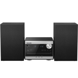 Microcadena con bluetooth panasonic sc-pm270/ 40w/ negro y plata
