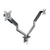 Soporte de mesa para 2 monitores tooq db4132tnr-g/ giratorio/ inclinable/ hasta 9kg