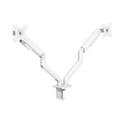Soporte de mesa para 2 monitores tooq db4132tnr-w/ giratorio/ inclinable/ hasta 9kg