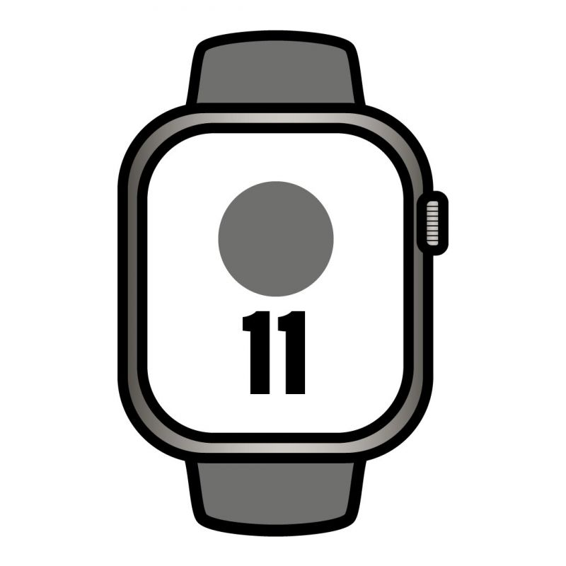 Apple watch series 11/ gps/ cellular/ 46mm/ titanio natural/ correa deportiva gris piedra m/l